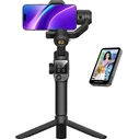 AOCHUAN S3 3-Axis Smartphone Gimbal with LED Light and 10h Battery - Black