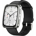 Amazfit Active 2 Square Stainless Steel 43mm Waterproof Smartwatch with Heart Rate Monitor (Black)