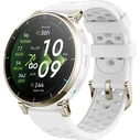 Amazfit Active 3 Premium 45mm Ανοξείδωτο Ατσάλι (Aero White) - Smartwatch με SIM & Παλμογράφο