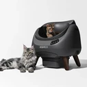 Catlink Open X Self-Cleaning Cat Litter Box with Filter, Grey, 60 x 58.5 x 55 cm