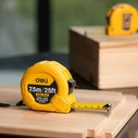 DELI Steel Measuring Tape 8M 26ft 25MM Yellow
