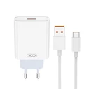 Default XO L164 Universal Charger 120W with USB-A and Detachable USB-A to USB-C Cable White
