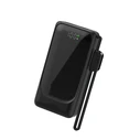 XO Power Bank 10000mAh with 2 USB Ports EU Plug and Built in Type C Cable