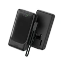 XO Power Bank 10000mAh with 2 USB Ports EU Plug and Built in Type C Cable