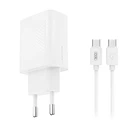XO USB C Charger 20W with Detachable Type C Cable White
