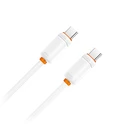 USB Cables XO USB High-Speed Type-C Male to USB Type-C Male 60W 1m White