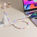 XO USB Cable High Speed Type C to Lightning and Type C with Colourful Beads 1 00m