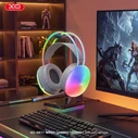 XO GE11 Wired Gaming Headset with RGB Lighting & Microphone - White