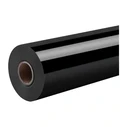 Htvront Self-adhesive Glossy Film 30.5cm x 180cm Black
