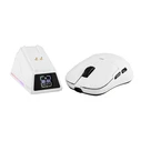 Ασύρματο Gaming Ποντίκι Ajazz AJ159 APEX με Dock Φόρτισης - Λευκό