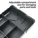 DELI Stackable Tool Box Black