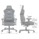 Anda Seat Novis Ultra XL Υφασμάτινη Καρέκλα Gaming με Ρυθμιζόμενα Μπράτσα Μαύρη