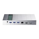 Peladn G2E Thunderbolt 5 Docking Station με HDMI/DisplayPort 4K PD Ethernet & σύνδεση 2 Οθονών - Ασημί