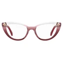Moschino Women's Acetate Cat Eye Frame Glasses Red MOS605-6XQ