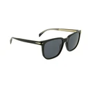 DAVID BECKHAM Men's Sunglasses DB-1076-S-807 (54/19/145) - Black Acetate Frame, Blue Lenses (UV400)