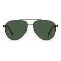 BOSS Men's Aviator Sunglasses BOSS1485SMFK — Metal Frame, Green Polarized Lenses (60/15/145 mm)
