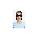Carolina Herrera Women's Sunglasses HER 0126/S WR7 (52/24/145) — Black Acetate Frame, Grey Gradient Lenses (Category 3)