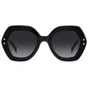 Carolina Herrera Women's Sunglasses HER 0126/S WR7 (52/24/145) — Black Acetate Frame, Grey Gradient Lenses (Category 3)