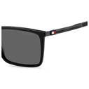 Tommy Hilfiger Men's Sunglasses TH-2077-S-807 Black Acetate Frame 55/19/145 Polarized Grey Lenses