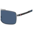 Tommy Hilfiger Men's Sunglasses TH-2078-S-R80 (58/16/145) - Grey Metal Frame, Blue Lenses, Category 3