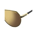 Carrera Men's Sunglasses 1067/S I46 YL, Aviator Metal Frame (Gold), Grey Polarized Lenses, 62/14/145 mm