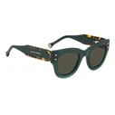 Carolina Herrera Women's Sunglasses HER 0222/S ACK/IR - Acetate Frame, Green/Tortoiseshell, Grey Lenses (47/26/145 mm)