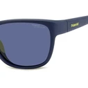 Polaroid Sport Unisex Sunglasses PLD7051/S FLL – Navy blue resin frame, blue lenses, 57/19/130 mm