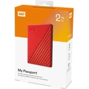 External Hard Drives Western Digital My Passport 2TB USB 3.2 Gen 1 Portable Hard Drive Red