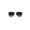 Γυαλιά Ηλίου Michael Kors Biarritz Unisex Ροζ Χρυσό Μεταλλικό Σκελετό Γκρι Ντεγκραντέ Φακό MK1160-1108T3