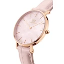 Daniel Wellington Petite Γυναικείο Ρολόι 32mm Ροζ Δερμάτινο Λουράκι DW00100514