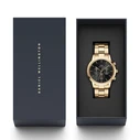 Daniel Wellington Iconic Ανδρικό Ρολόι 42mm Χρονογράφος Μπαταρίας με Χρυσό Μεταλλικό Μπρασελέ DW00100641
