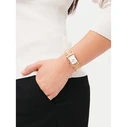Daniel Wellington Women's Watch 32 mm Bound 9-Link Rose Gold Stainless Steel Bracelet, White Dial, Quartz (DW00100699)