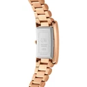 Daniel Wellington Women's Watch 32 mm Bound 9-Link Rose Gold Stainless Steel Bracelet, White Dial, Quartz (DW00100699)