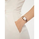 Daniel Wellington Women's Watch 32 mm Bound 9-Link Rose Gold Stainless Steel Bracelet, White Dial, Quartz (DW00100699)