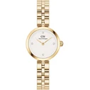 Daniel Wellington Lumine Crystals Γυναικείο Ρολόι 22mm Χρυσό Μεταλλικό Μπρασελέ - DW00100715