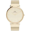 Daniel Wellington Piano Ανδρικό Ρολόι 40mm Μπαταρίας με Χρυσό Μεταλλικό Μπρασελέ DW00100779