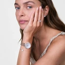 Daniel Wellington Melrose Γυναικείο Ρολόι 32mm Ροζ Χρυσό Ατσάλινο Μπρασελέ DW00100823