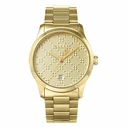 Gucci Ανδρικό Ρολόι 38mm Μπαταρίας με Χρυσό Μεταλλικό Μπρασελέ YA126461A