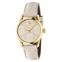 Gucci Women's Quartz Watch 27mm Beige Leather Strap YA126580A