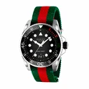 Gucci Men's Quartz 45mm Battery Watch with Nylon Fabric Strap YA136209A
