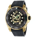 Gucci Ανδρικό Ρολόι 45mm Μπαταρίας με Μαύρο Καουτσούκ Λουράκι YA136219