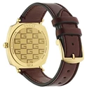 Gucci Ανδρικό/Unisex Ρολόι 35mm Μπαταρίας με Μπορντό Δερμάτινο Λουράκι YA157405