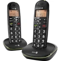 Doro PhoneEasy 100w Duo (μαύρο) - Ασύρματο DECT τηλέφωνο (2 ακουστικά)