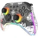 Deltaco GAM-198 Ασύρματο Gamepad για Switch & PC (Διάφανο, RGB)