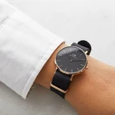 Daniel Wellington Classic Cornwall Women's Quartz Watch 36mm with Black Fabric Strap