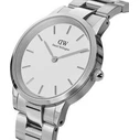 Daniel Wellington Iconic Link Γυναικείο Ρολόι 36mm Ασημί Ατσάλινο Μπρασελέ DW00100203