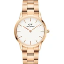 Daniel Wellington Iconic Link Γυναικείο Ρολόι 36mm Ροζ Χρυσό Ατσάλινο Μπρασελέ DW00100209