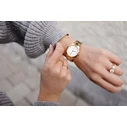 Daniel Wellington Iconic Link Γυναικείο Ρολόι 36mm Ροζ Χρυσό Ατσάλινο Μπρασελέ DW00100209