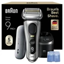 Braun Series 9 Pro+ 9577cc Ξυριστική Μηχανή Ασημί με Powercase και Σταθμό Καθαρισμού