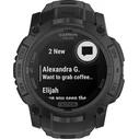 Garmin Instinct 3 Solar Tactical Edition 50mm Black με σιλικόνιο λουράκι 26 mm μαύρο